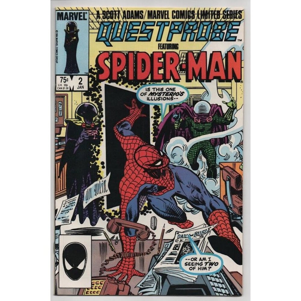 Questprobe 2 Marvel Comics 1985 VF 8.0 Game Tie In Featuring Spider-Man Mysterio